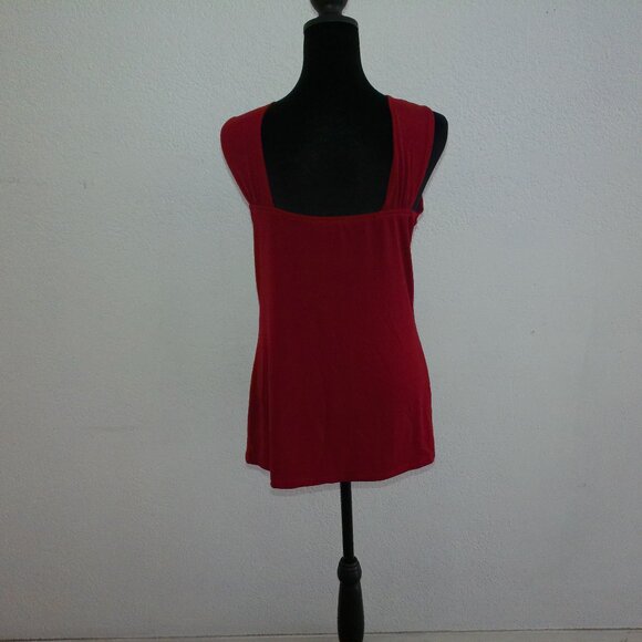 Green & brown V-neck Tank Top - Picture 6 of 8